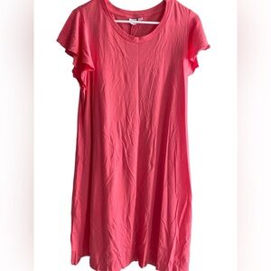 GAP Pink Flutter Sleeve Top